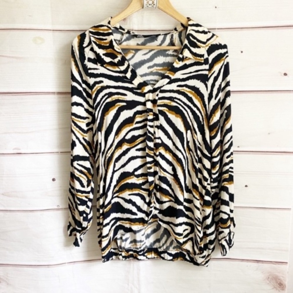 Zara Animal Print Blouse